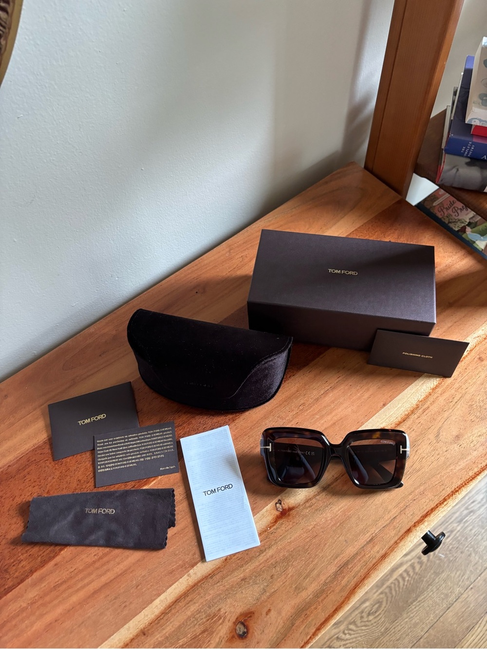 Tom Ford Esme TF1157 ECO Tortoise Oversized Square Sunglasses 52J